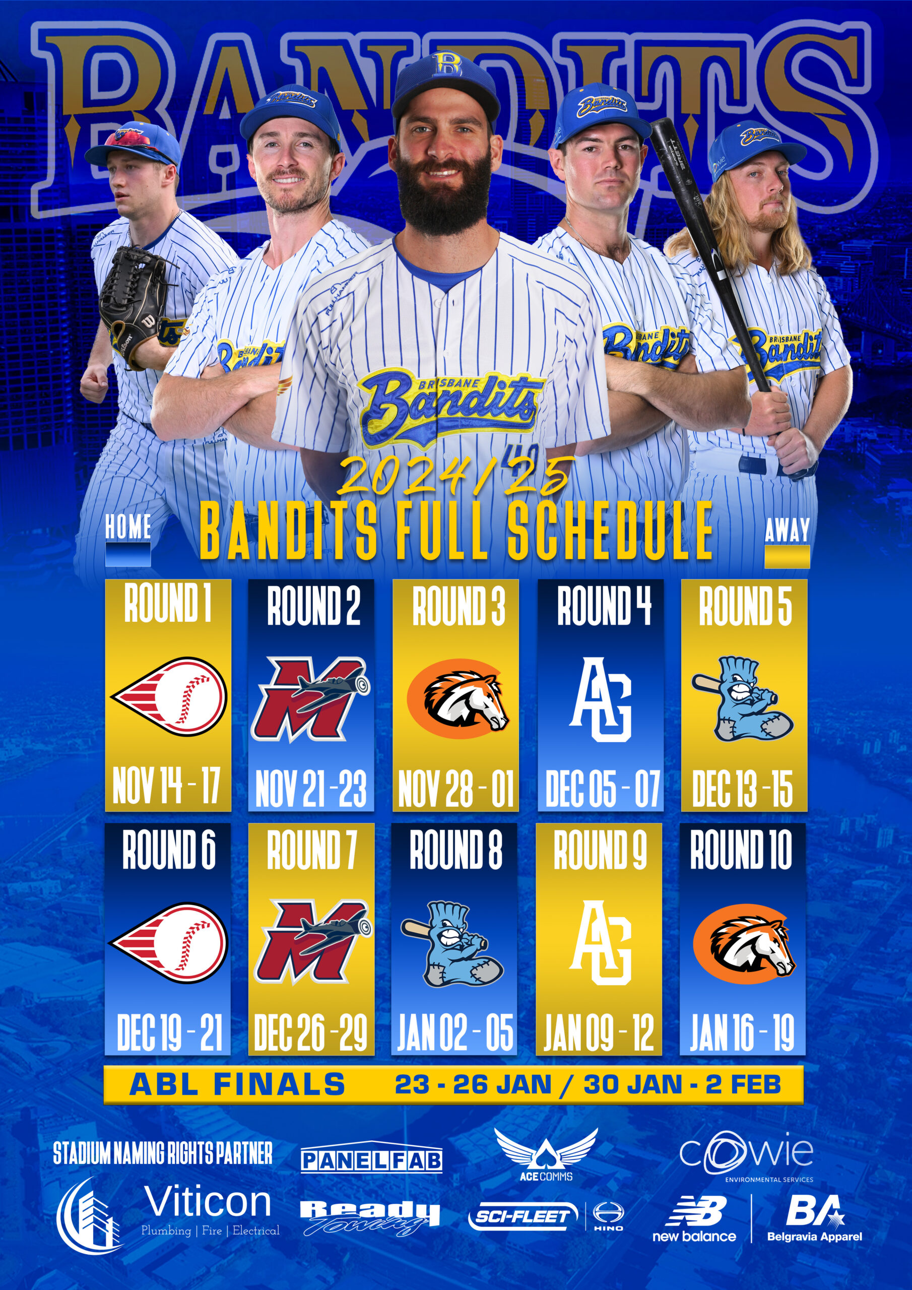Bandits Football Schedule 2027